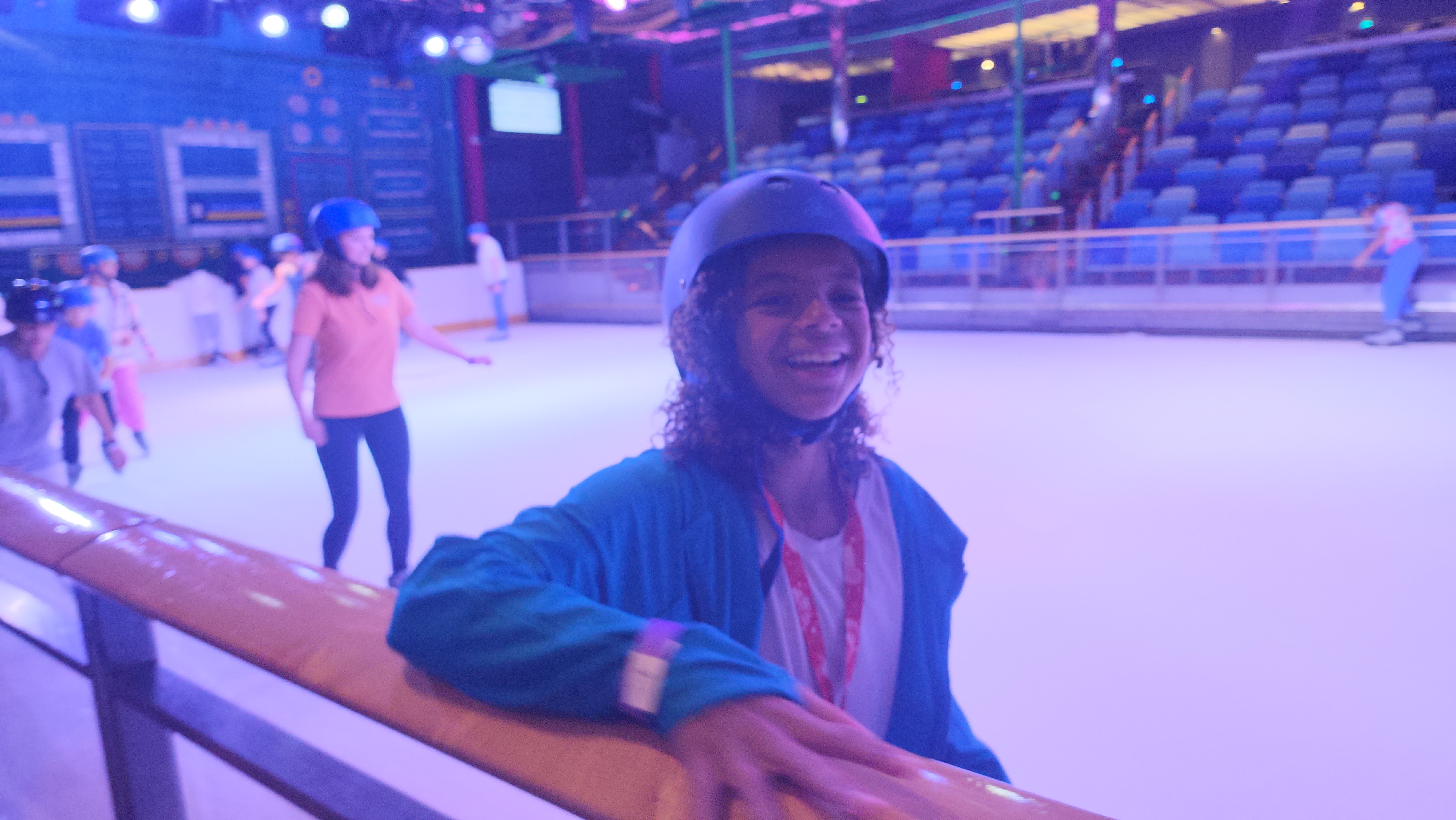 Ice skating on the cruise ship