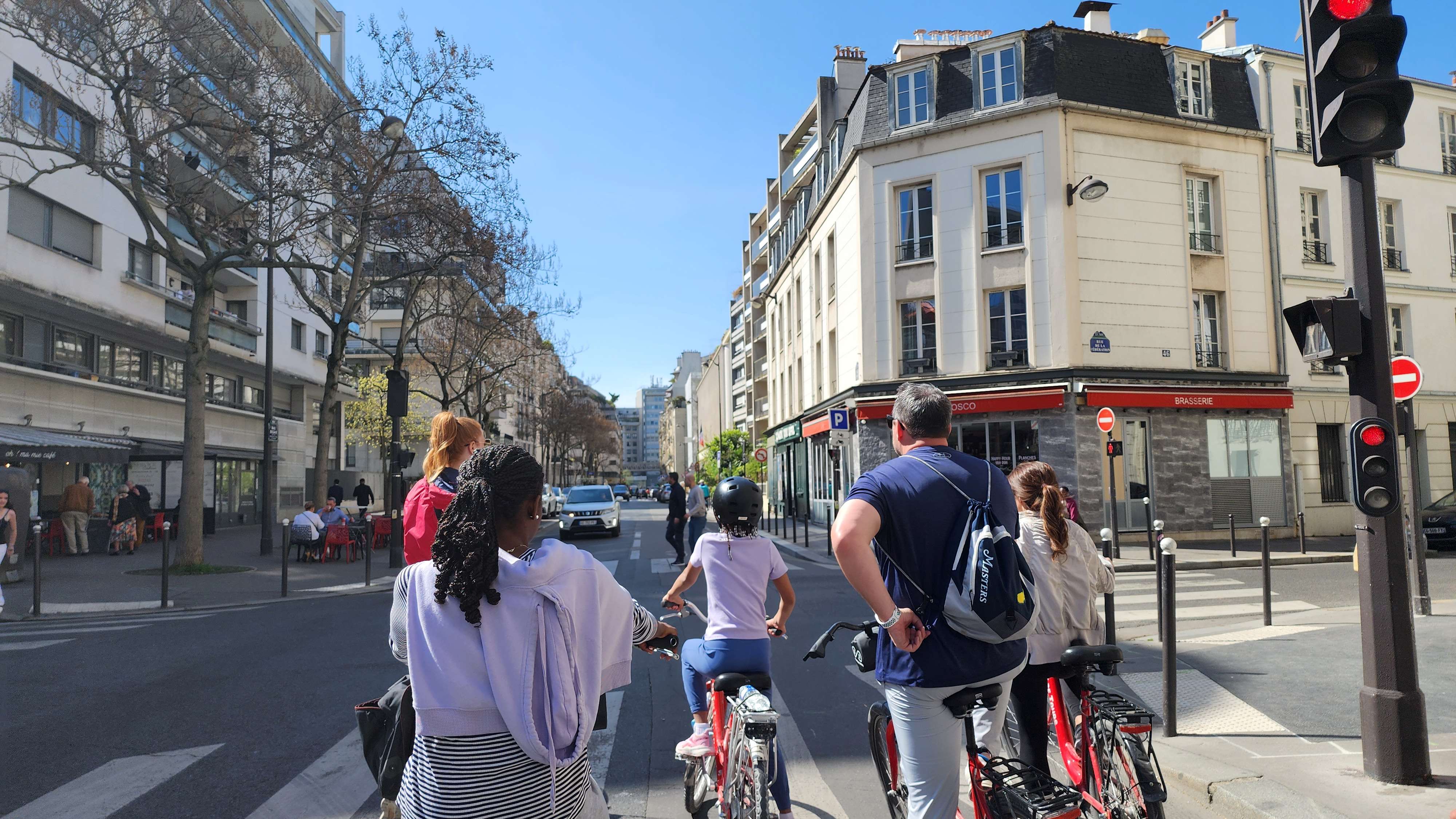 Riding through city streets