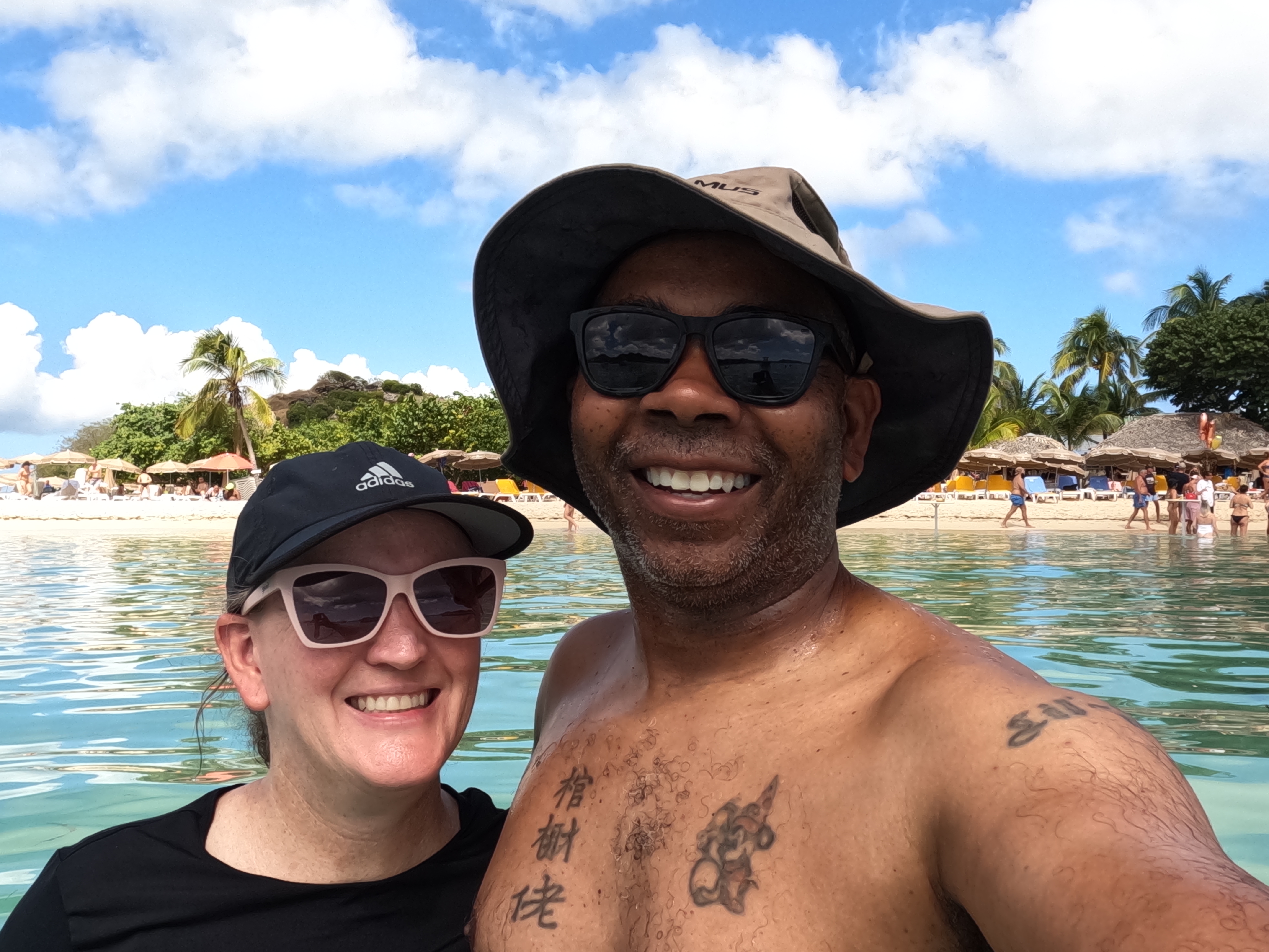 Pinel Island crystal clear water